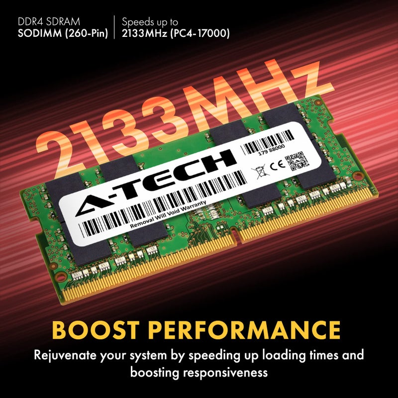 A-TECH ذاكرة رام لابتوب A-Tech 16GB DDR4 2133 MHz SODIMM PC4-17000 (PC4-2133P) CL15 2Rx8 غير ECC - Image 3